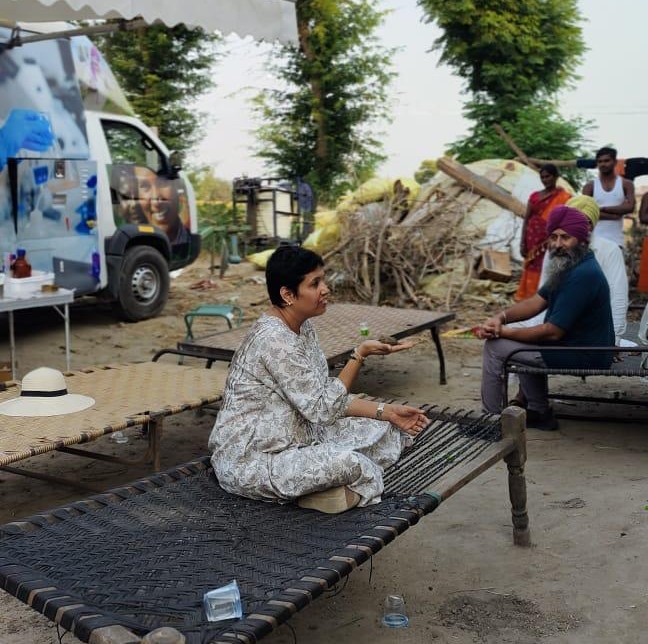 Soil Yatra — mobile van at farm