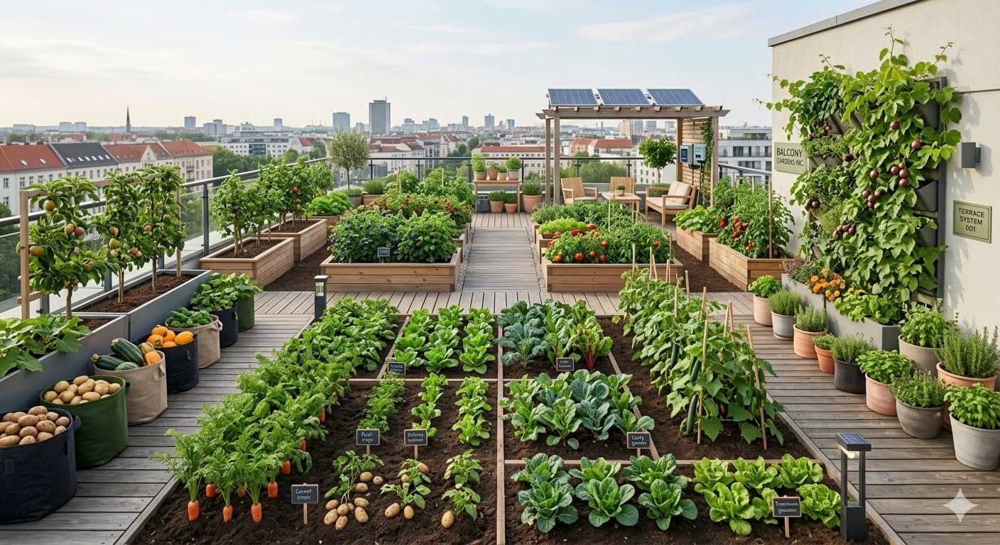 Terrace kitchen garden