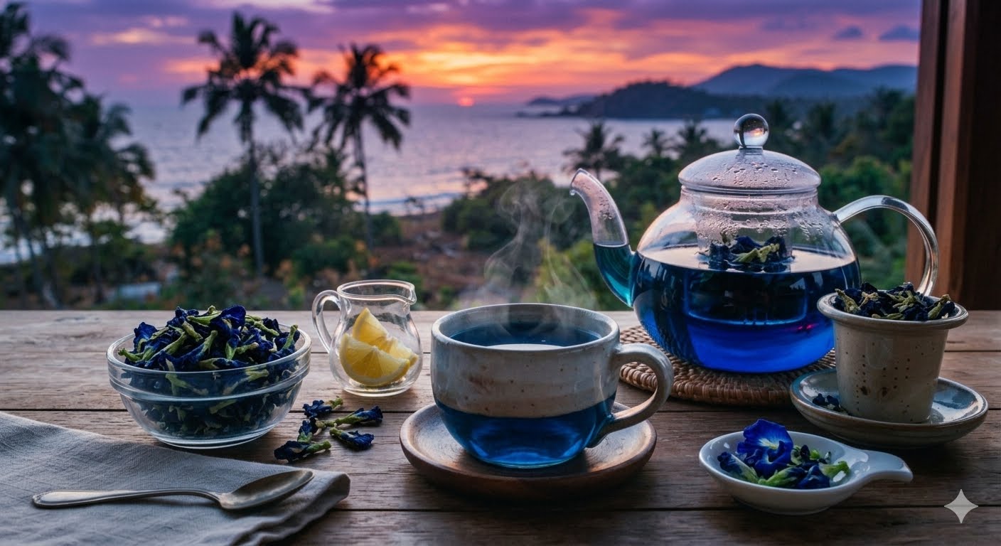 Blue butterfly pea tea