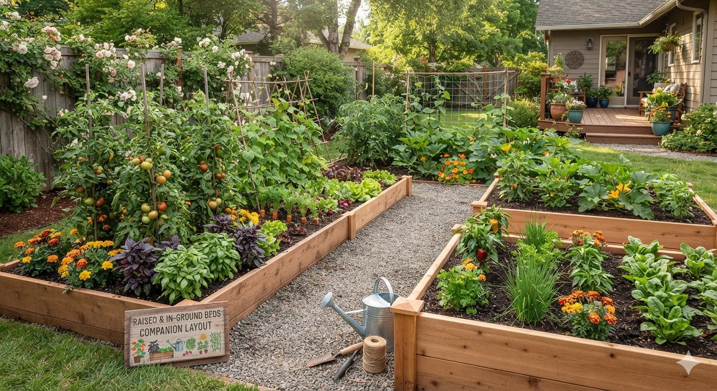 Backyard kitchen garden