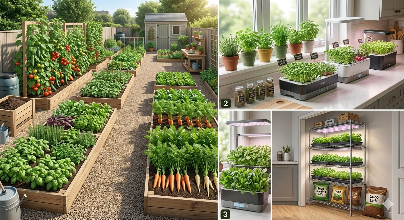 Plants growing